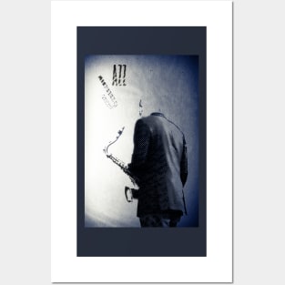 Saxophonist. Jazz Club Poster Posters and Art